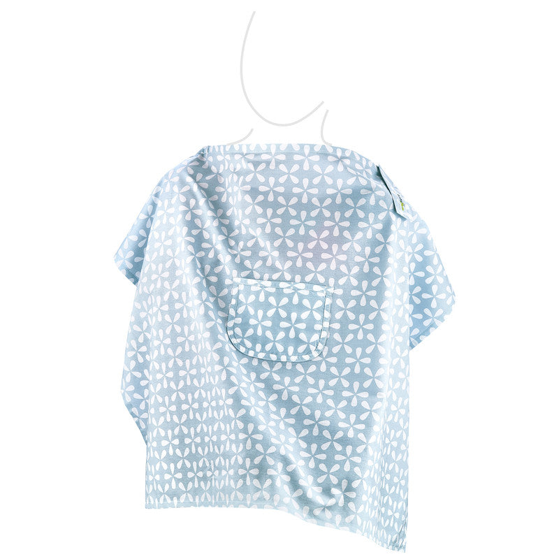 Babyjem Nursing Apron with Pocket- Blue