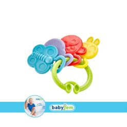 Babyjem Rattle Teether - Green - Laadlee