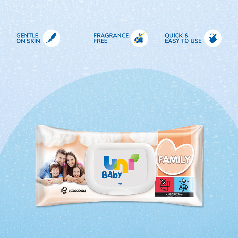 Uni Baby Family Wipes - 100pcs