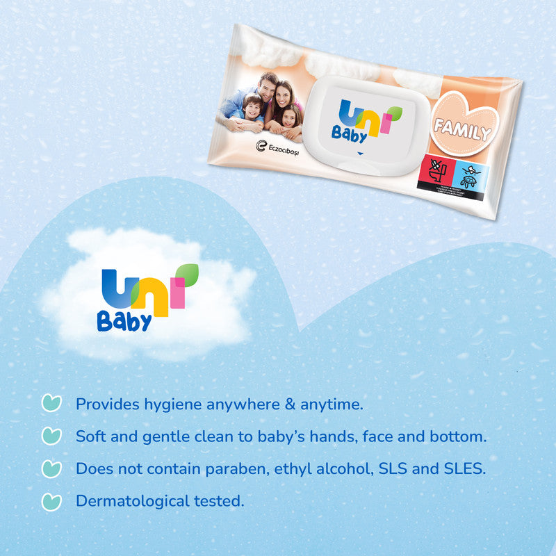 Uni Baby Family Wipes - 100pcs