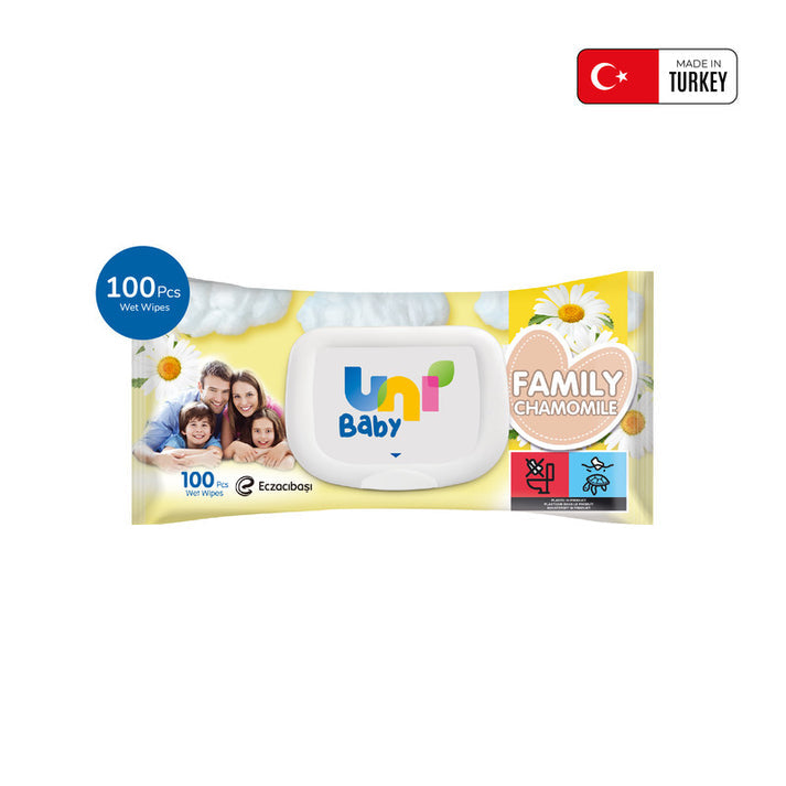 Uni Baby Family Wipes Chamomile  - 100pcs