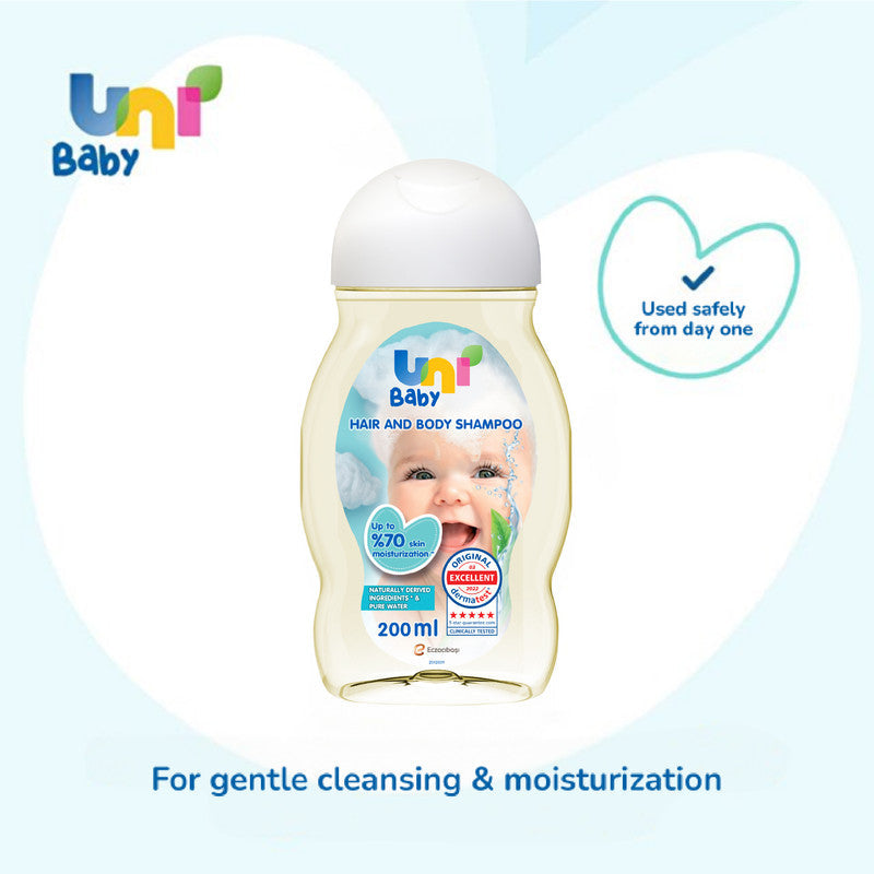 Uni Baby Hair and Body Shampoo Skin Moisturization - 200ml