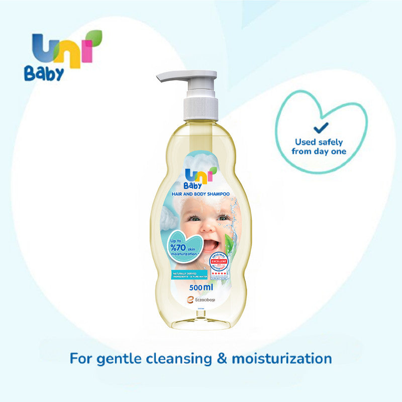 Uni Baby Hair and Body Shampoo Skin Moisturization - 500 ml