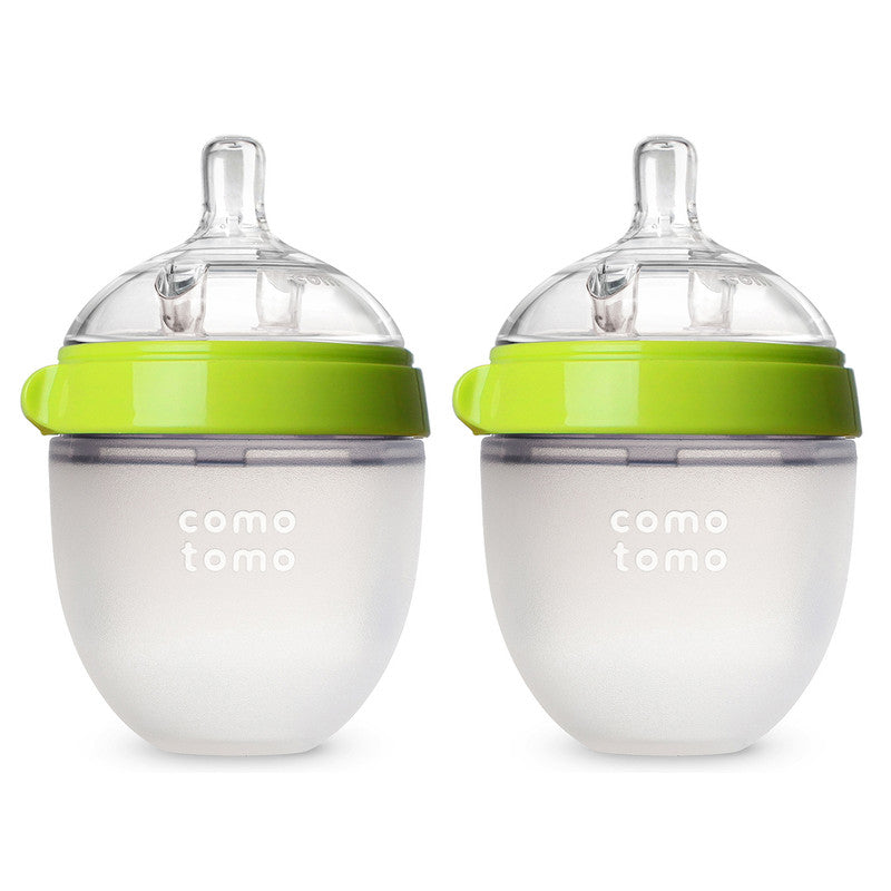 Comotomo Natural Feel Baby Feeding Bottle 150ml - Green (Pack Of 2) - Laadlee