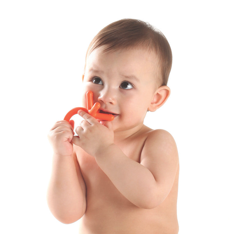 Comotomo Silicone Baby Teether - Orange