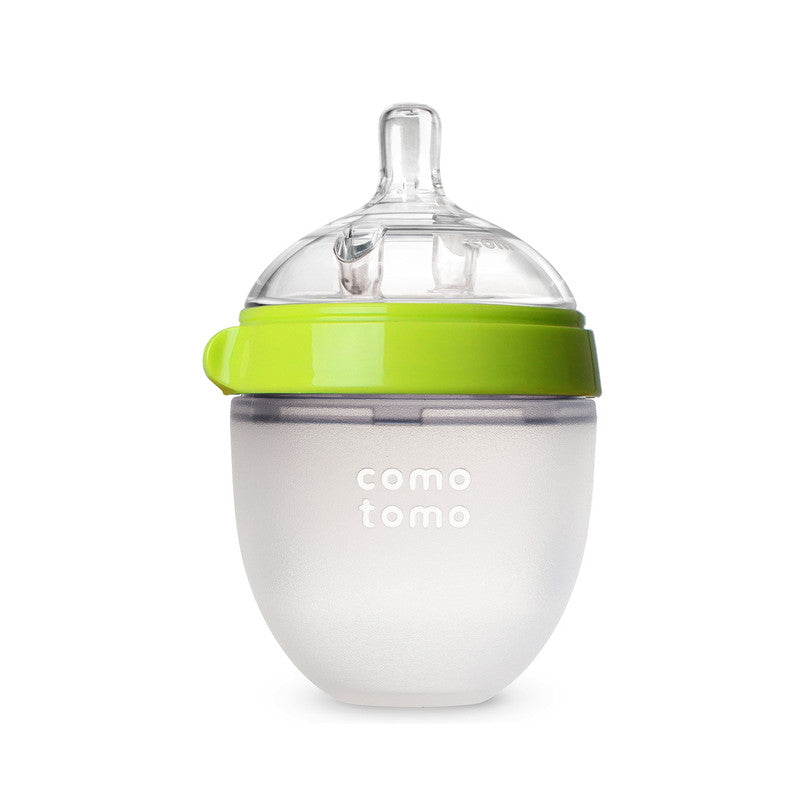 Comotomo Natural Feel Baby Feeding Bottle 150ml - Green - Laadlee