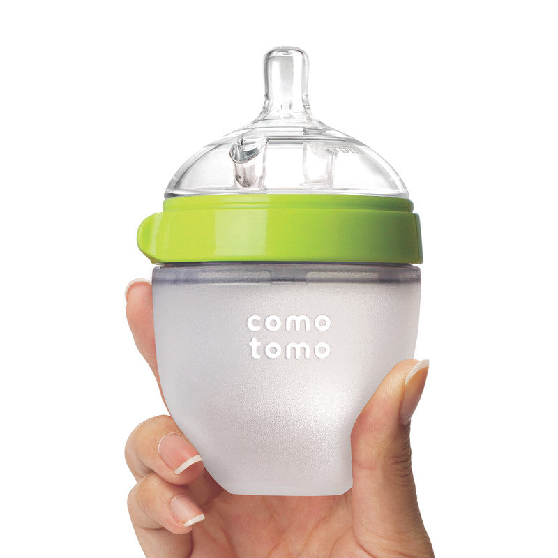 Comotomo Natural Feel Baby Feeding Bottle 150ml - Green - Laadlee