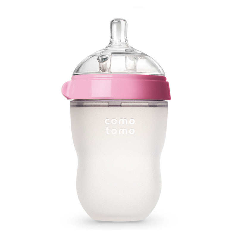 Comotomo Natural Feel Baby Feeding Bottle 250ml - Pink - Laadlee