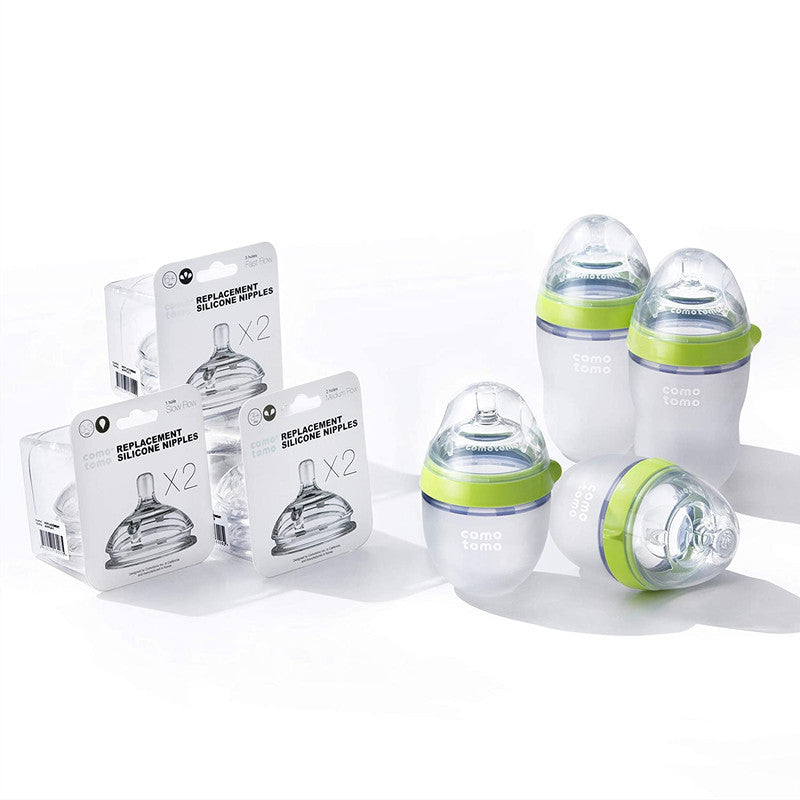 Comotomo Baby Feeding Bottle Bundle - Green - Laadlee