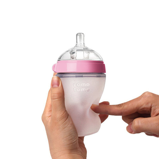 Comotomo Natural Feel Baby Feeding Bottle 150ml - Pink