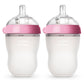 Comotomo Natural Feel Baby Feeding Bottle 250ml - Pink (Pack Of 2) - Laadlee