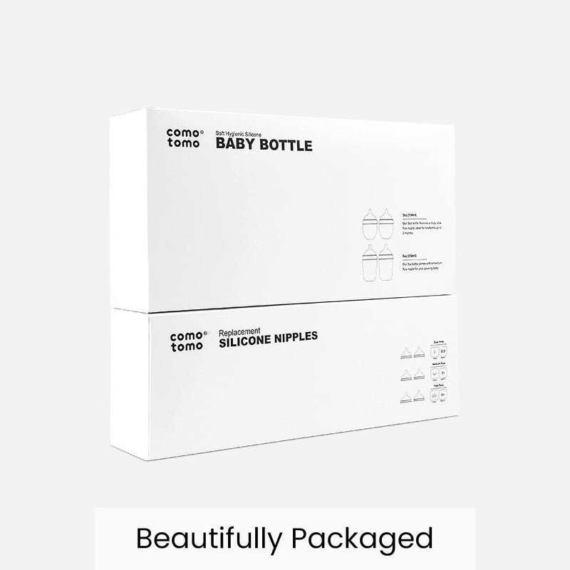 Comotomo Baby Feeding Bottle Bundle - Green - Laadlee