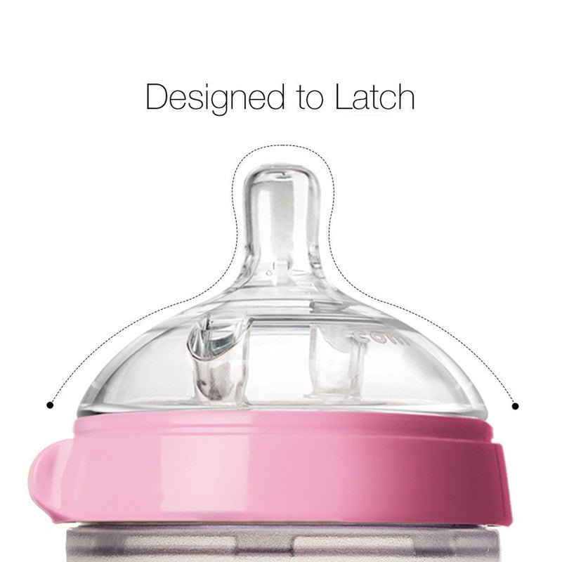Comotomo Natural Feel Baby Feeding Bottle 250ml - Pink - Laadlee