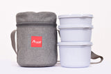 Astro Insulated Lunch Bag with 3-pcs Container Value Pack Set - Grey