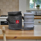 Astro Insulated Lunch Bag with 3-pcs Container Value Pack Set - Grey