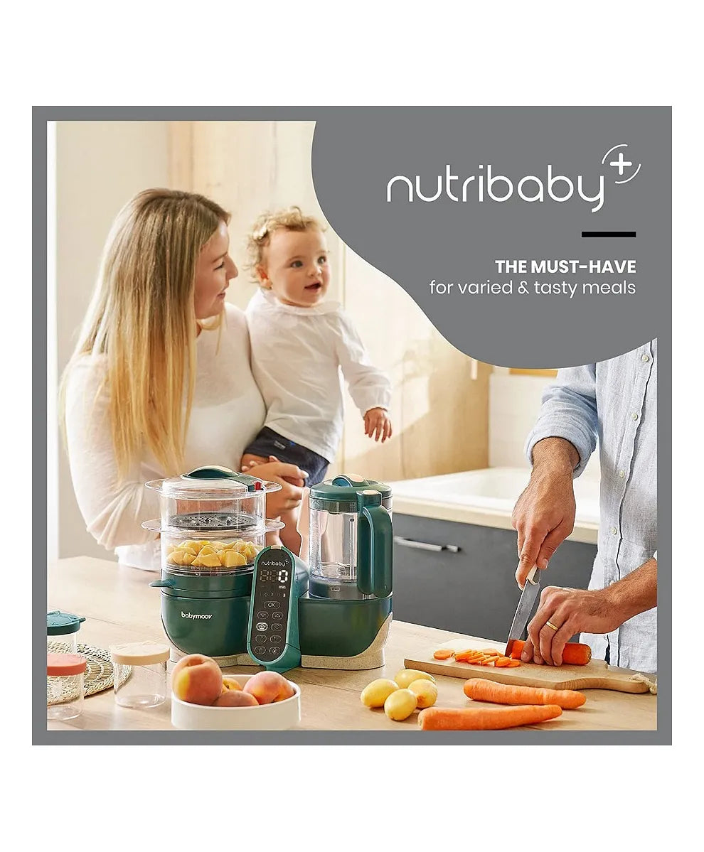 Babymoov Nutribaby+ 6-in-1 Baby Food Processor - Opal Green