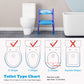 Pikkaboo EasyGo+ Potty Training Seat with Step Ladder - Blue & Purple