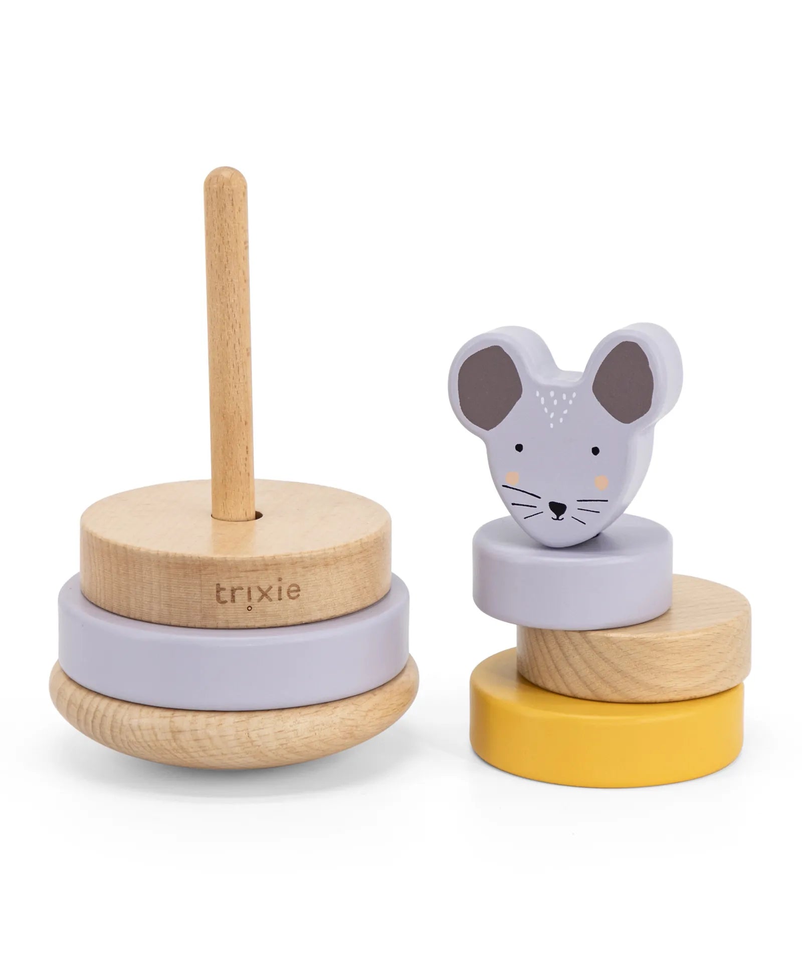 Trixie Wooden Stacking Toy - Mrs. Mouse - Laadlee