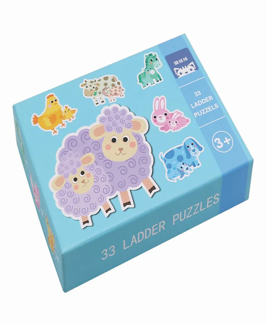 Andreu Toys 33 Pcs. Ladder Puzzles - Farm - Laadlee