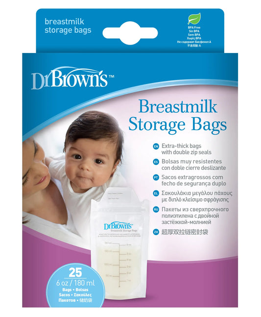 Dr. Brown's Breastmilk Storage Bag 180ml - Pack of 25