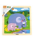 Viga Wooden 9-Piece-Puzzle  - Elephant
