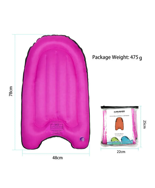Kuriuskids Inflatable Bouyancy Surfboard - Pink
