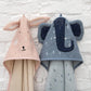 Trixie Hooded Towel - Mrs. Elephant (75Cm X 75Cm) - Laadlee