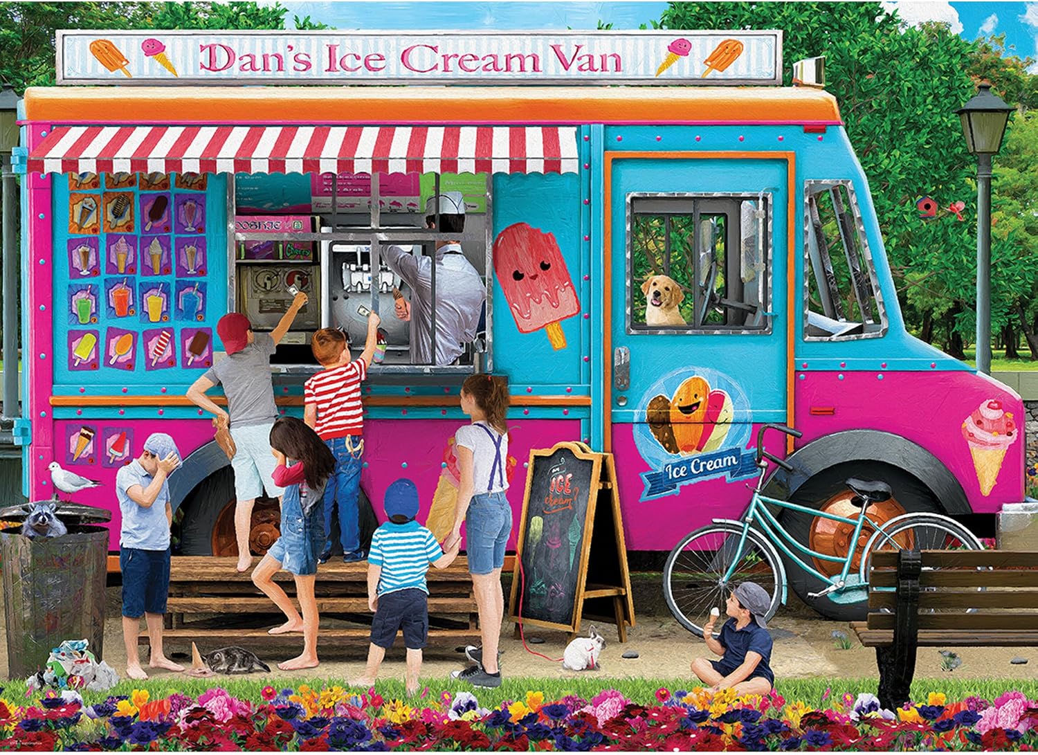 eurographics-dan-s-ice-cream-van-by-paul-normand-puzzle-1000pcs - 2