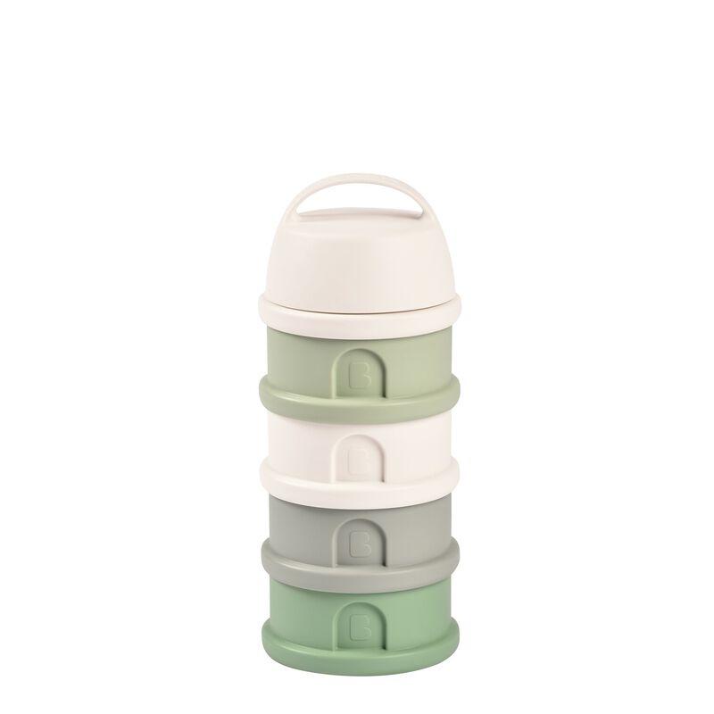 Beaba Milk Container - Cotton white & Sage green