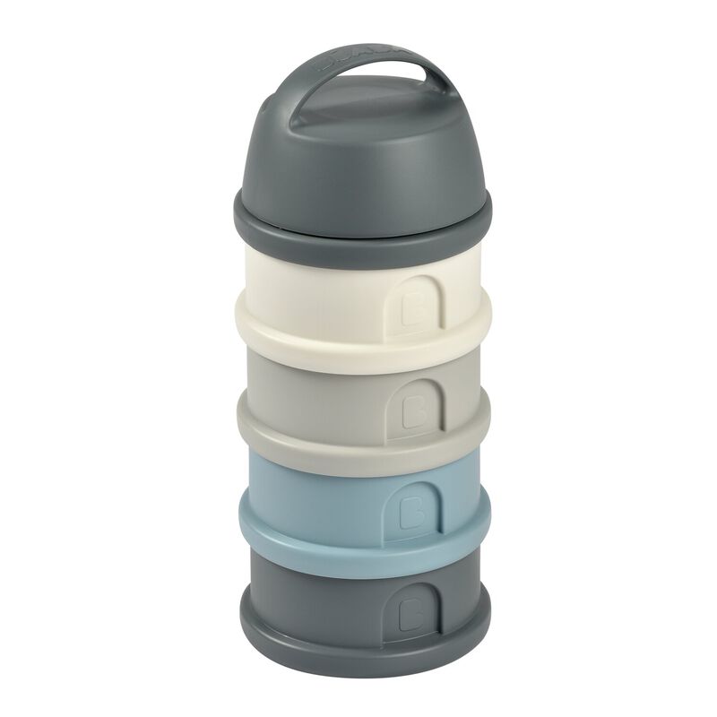 Beaba Milk Container - Mineral grey & Blue