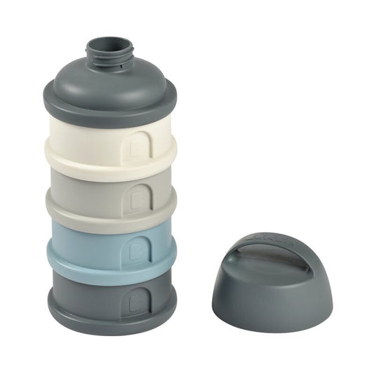 Beaba Milk Container - Mineral grey & Blue