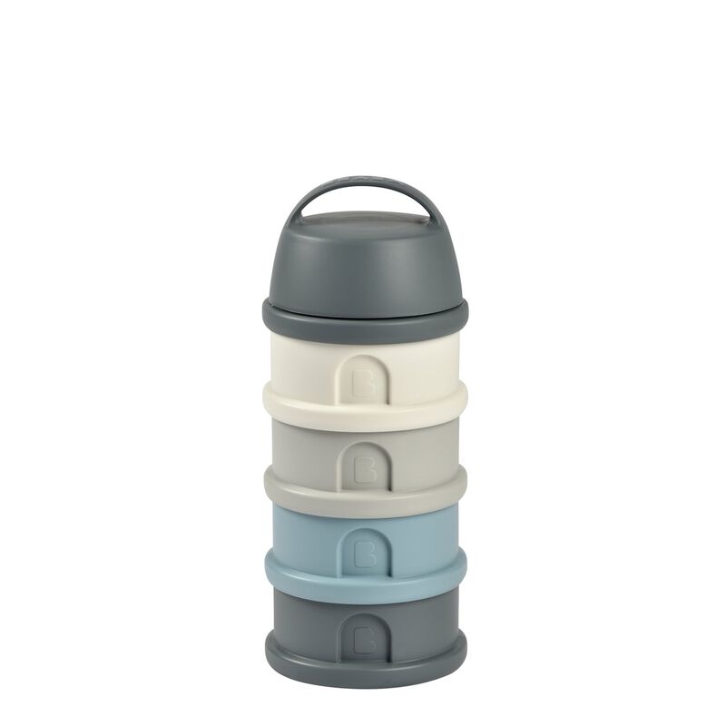 Beaba Milk Container - Mineral grey & Blue