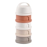 Beaba Formula Milk Container 4 Compartments - Cotton White Terracotta