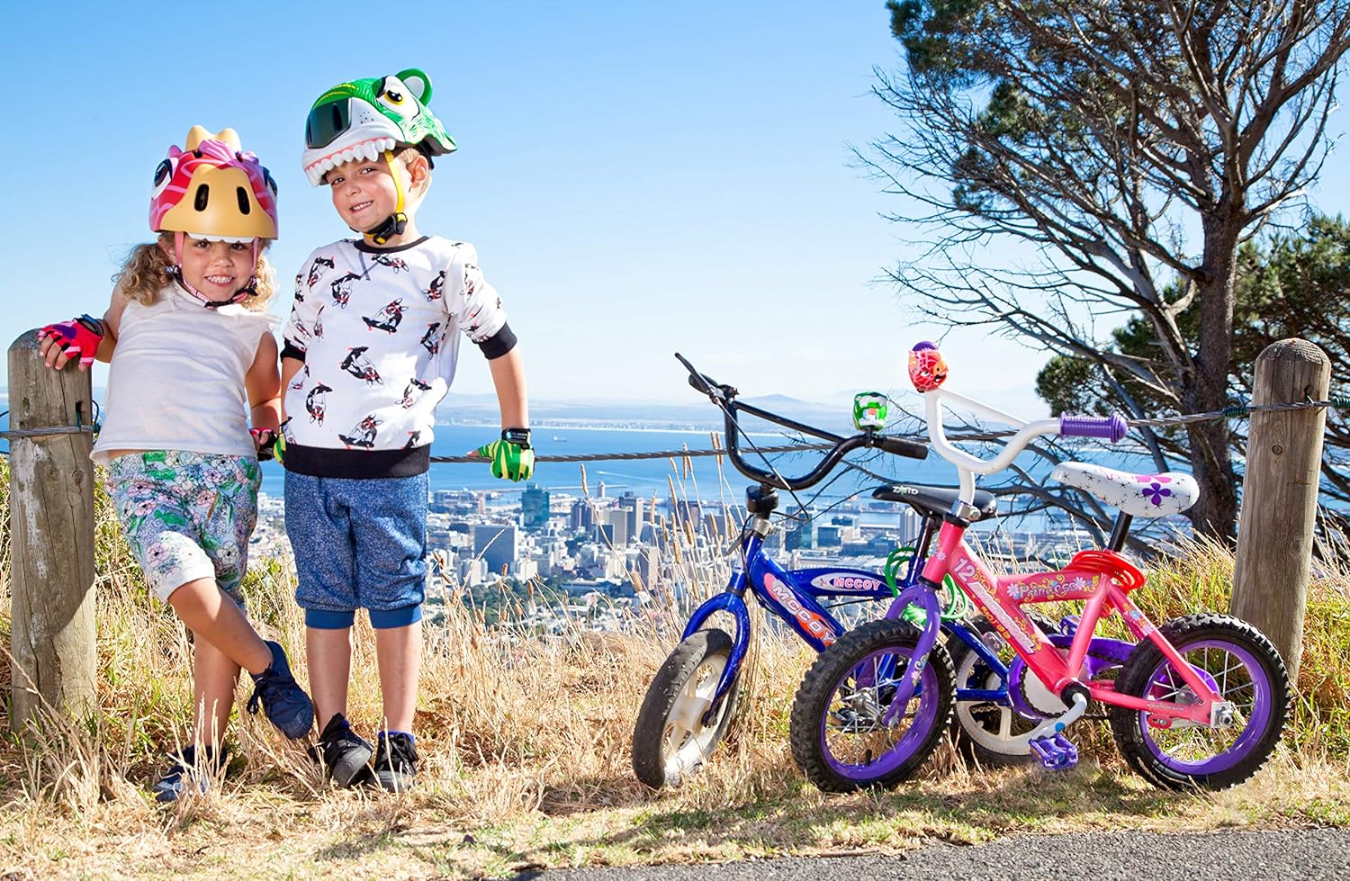 Crazy Safety Bicycle Helmet Tiger - Green - Laadlee