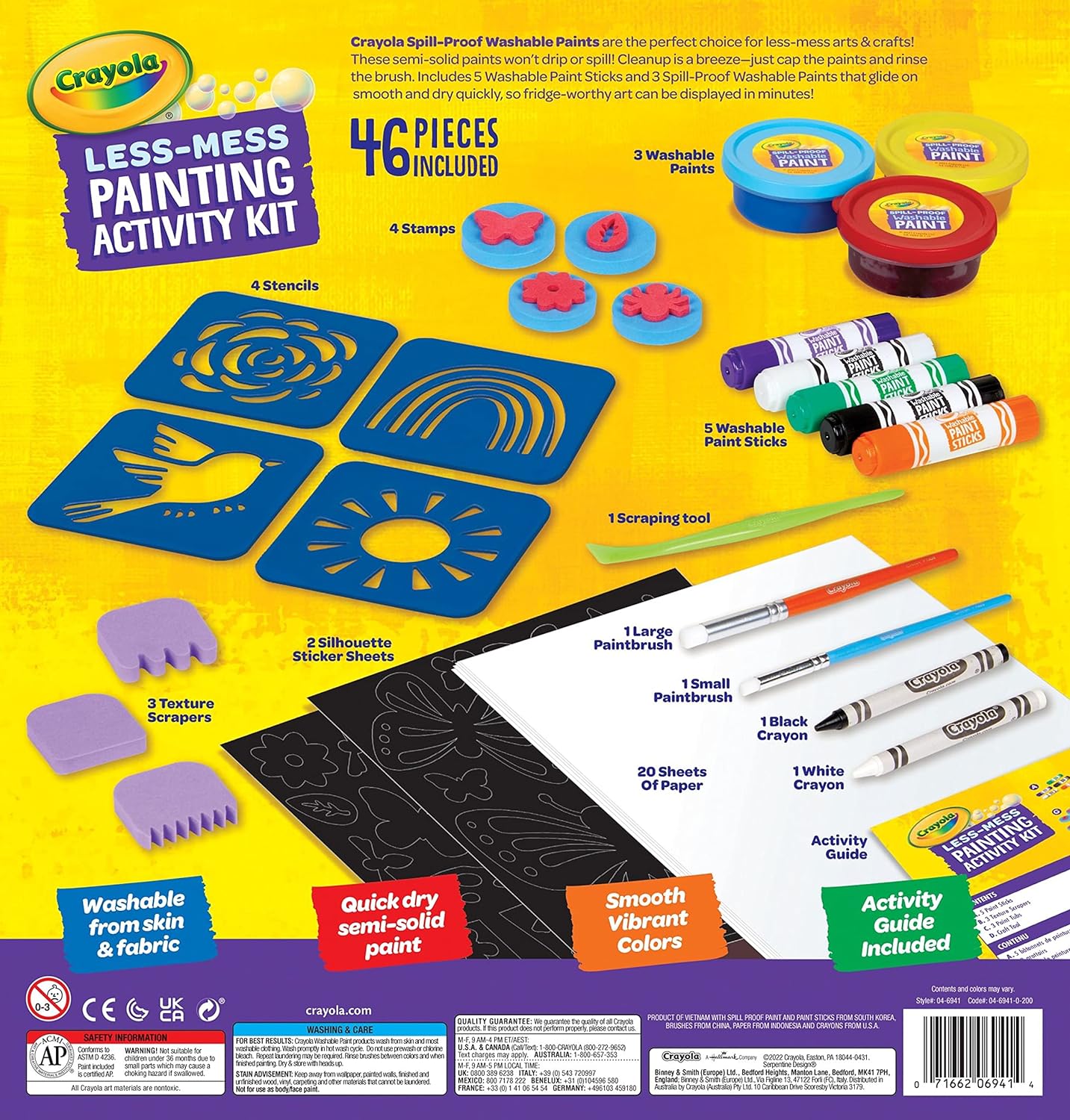Crayola Less Mess Painting Activity Kit - Laadlee