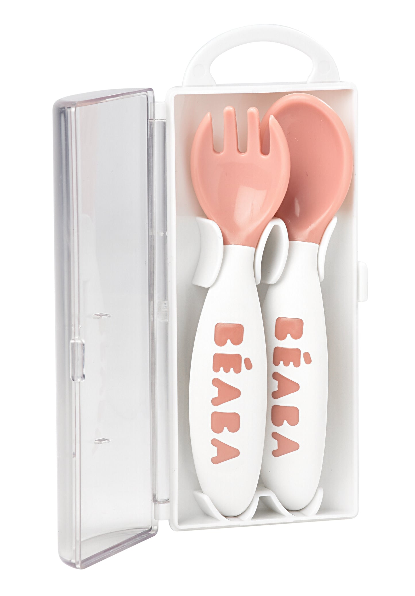 Beaba Training Fork and Spoon - Old Pink