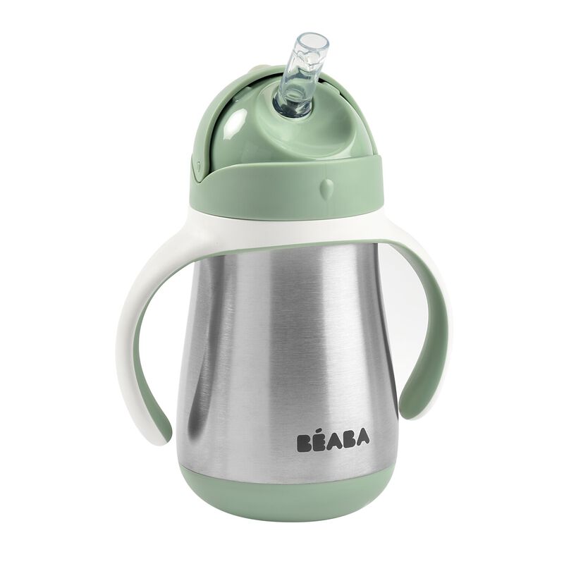 Beaba Stainless Steel Straw Cup - Sage Green