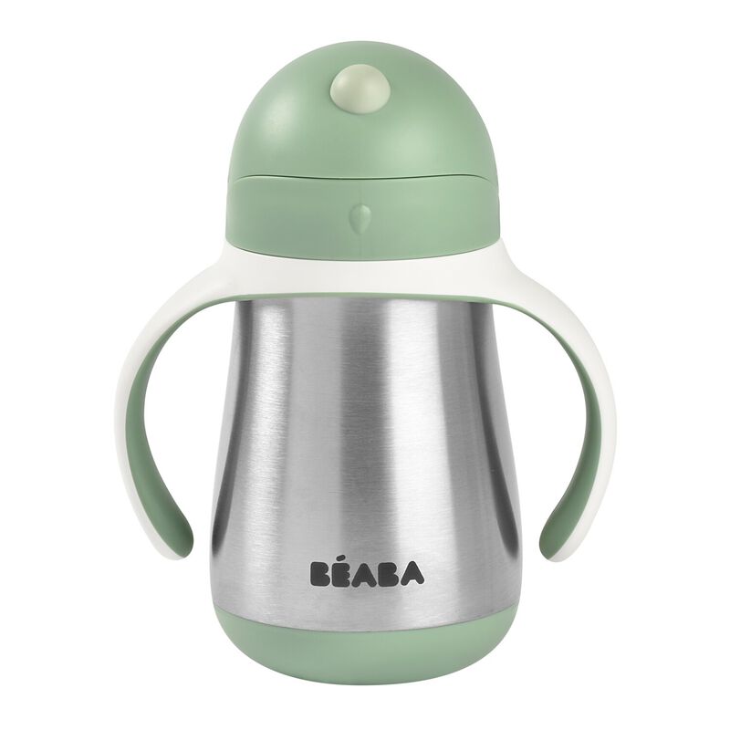 Beaba Stainless Steel Straw Cup - Sage Green