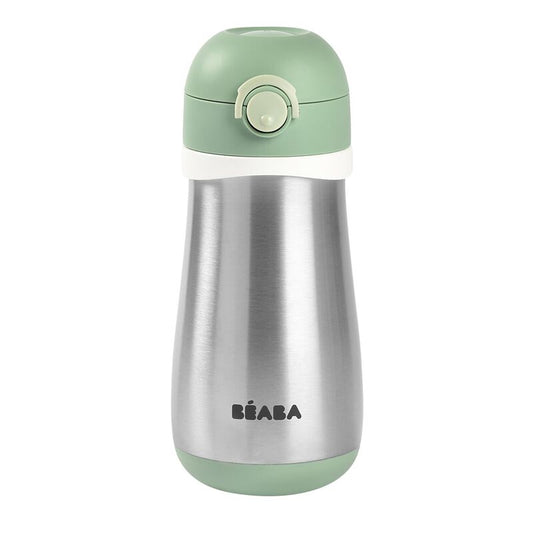 Beaba Stainless Steel Bottle 350ml + Handle - Sage