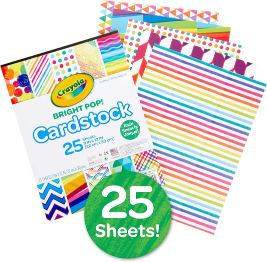 Crayola Bright Pop! Cardstock - 25 Sheets