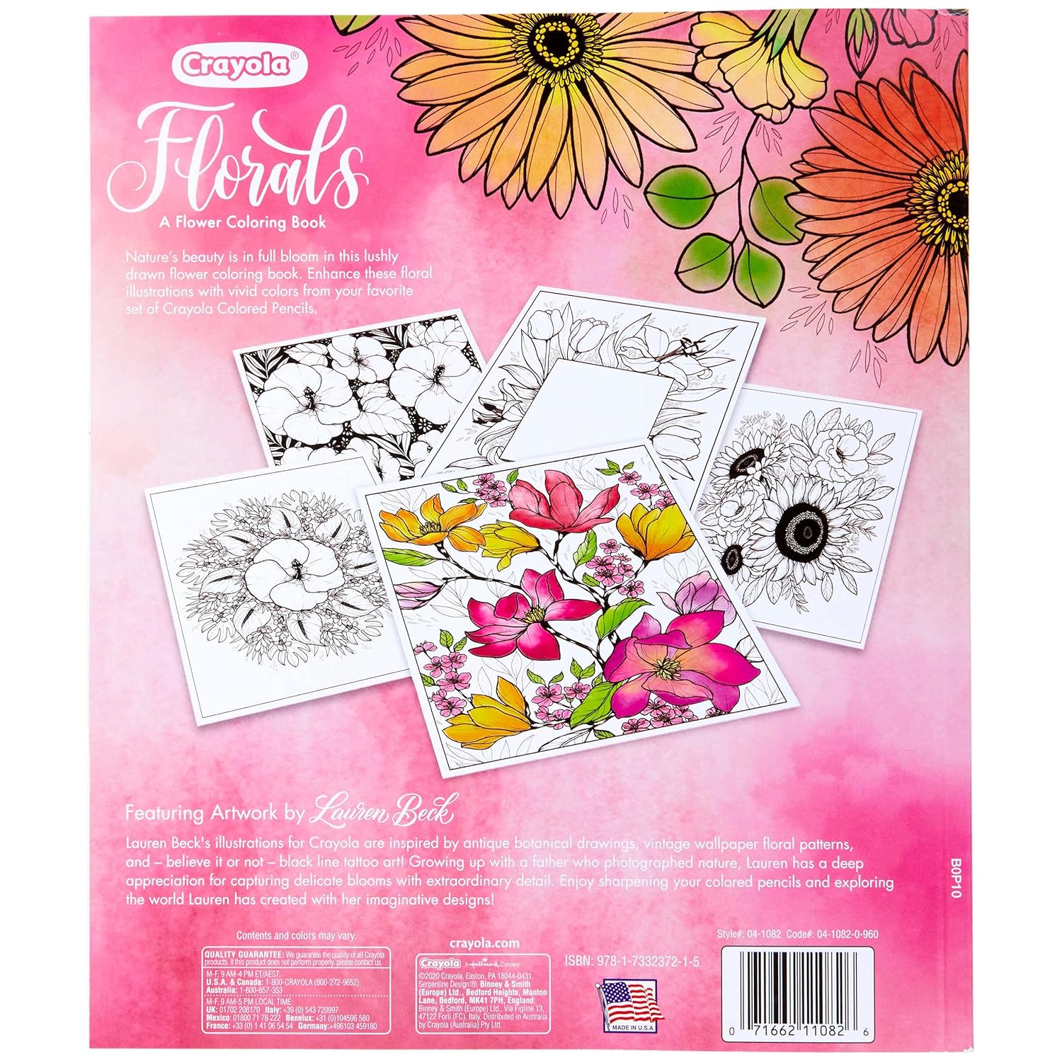 Crayola Coloring Book - Colors in Bloom (40 pages) - Laadlee