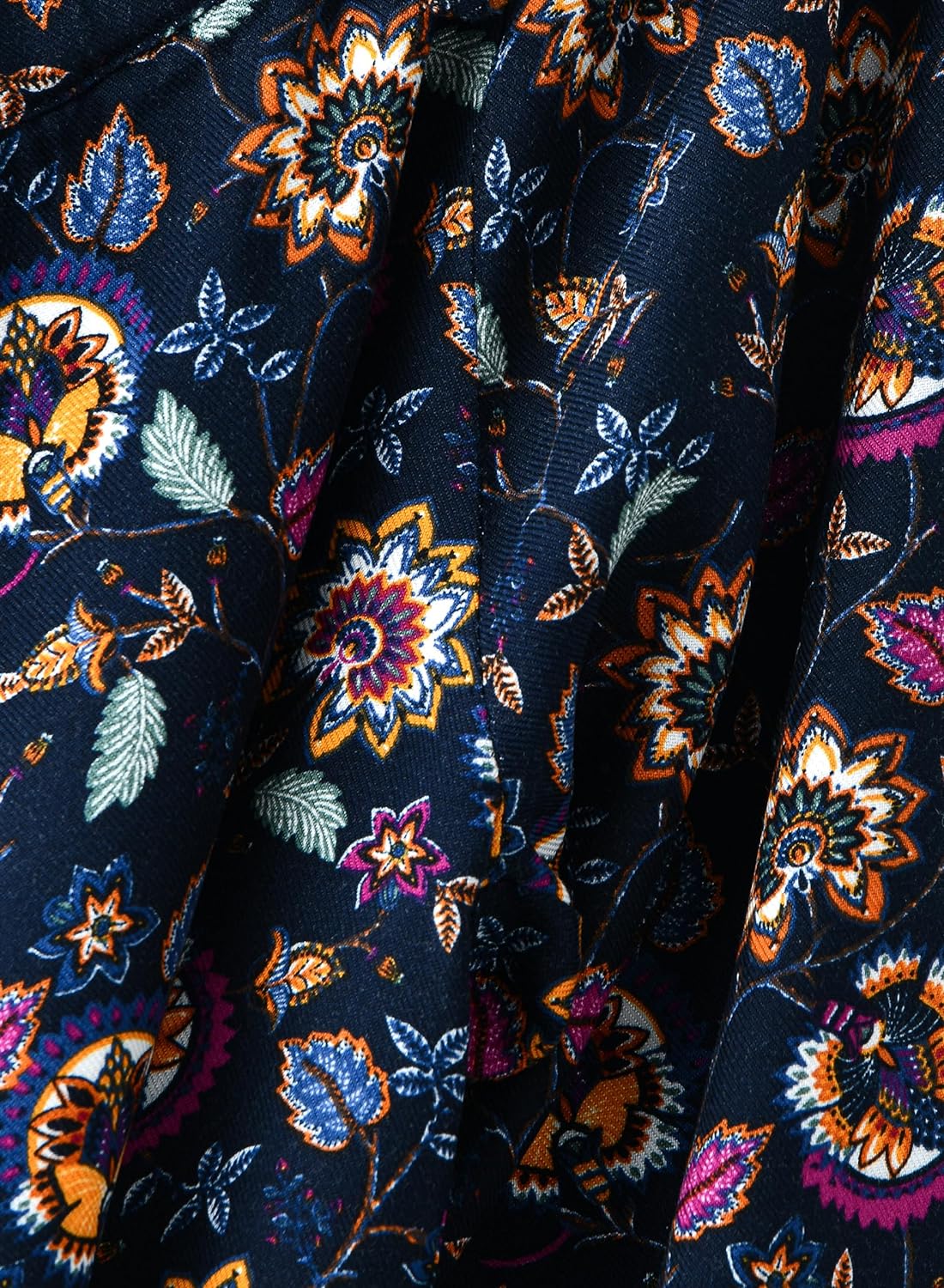 Jelliene All Over Printed Woven Pants - Navy Blue - Laadlee