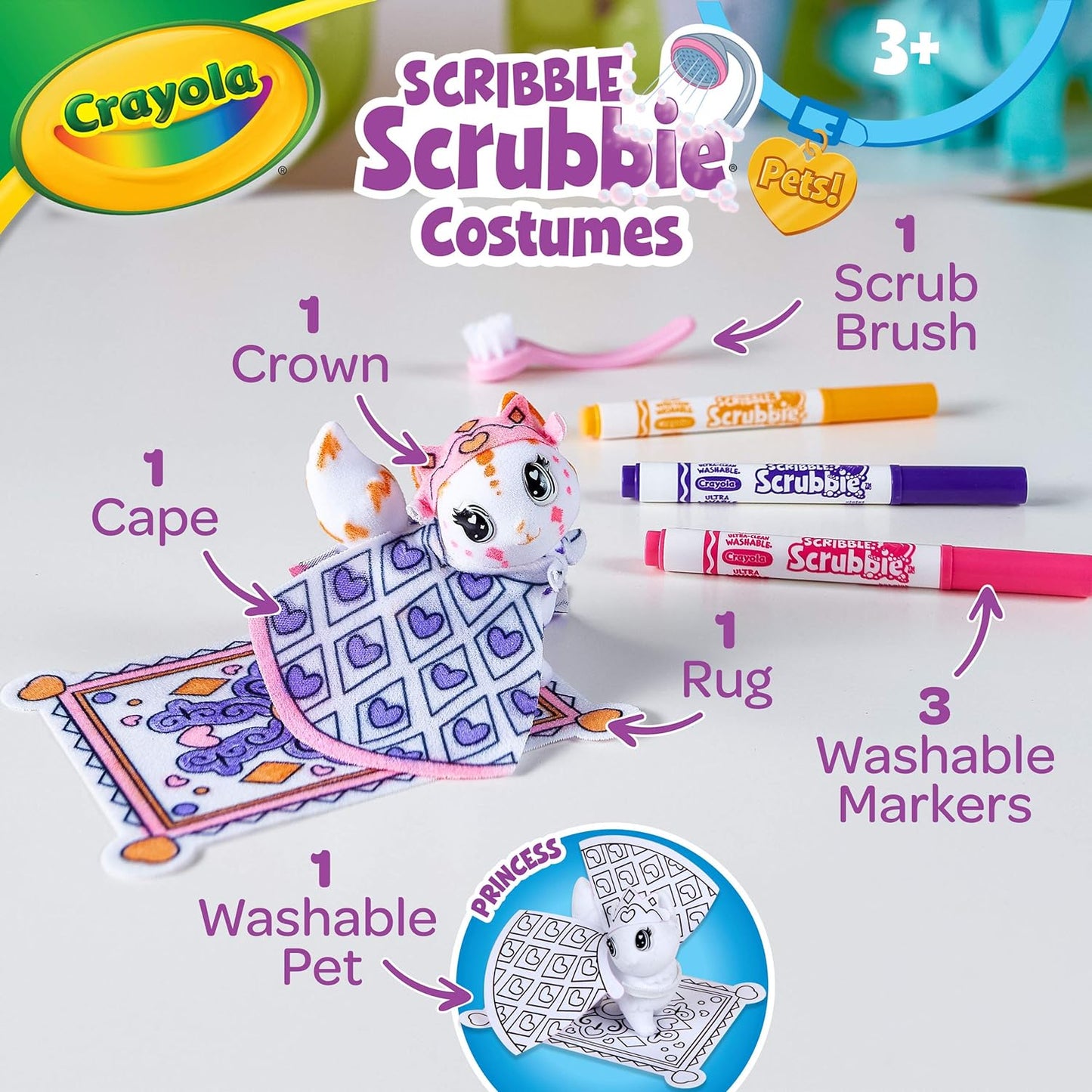 Crayola Scribble Scrubbie Princess Pets Pack