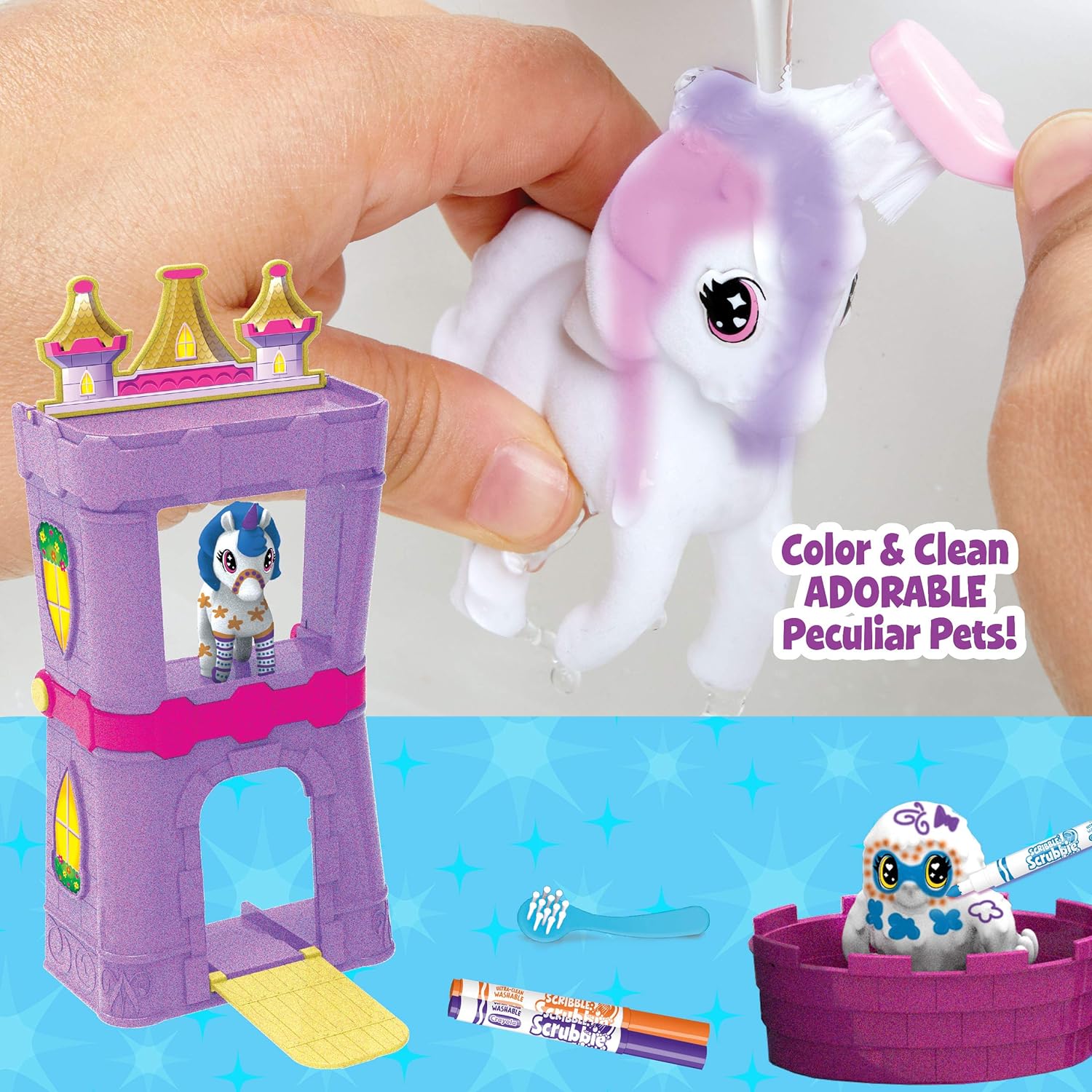 Crayola Scribble Scrubbie Peculiar Pets Palace Playset - Laadlee