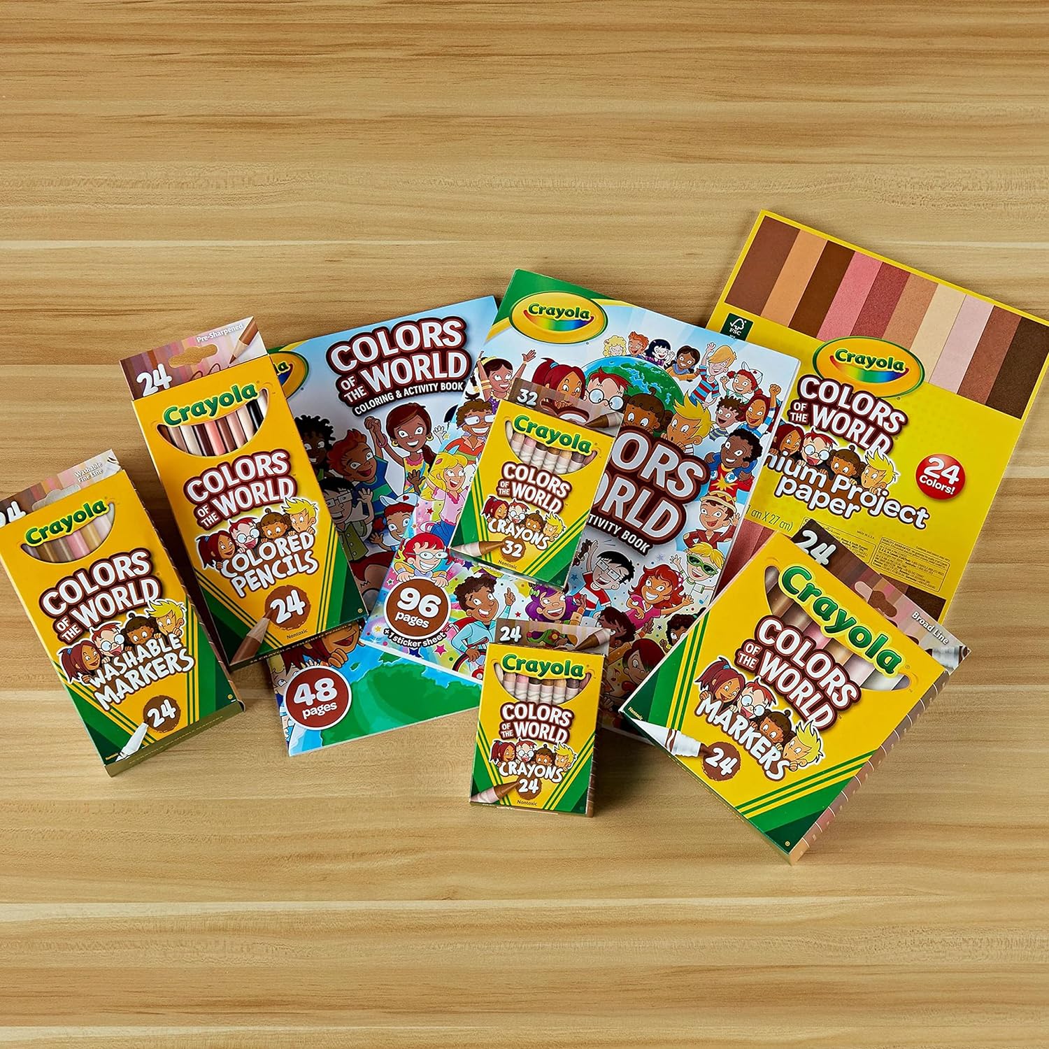 Crayola Fine Line Washable Skin Tone Markers - Pack of 24 - Laadlee
