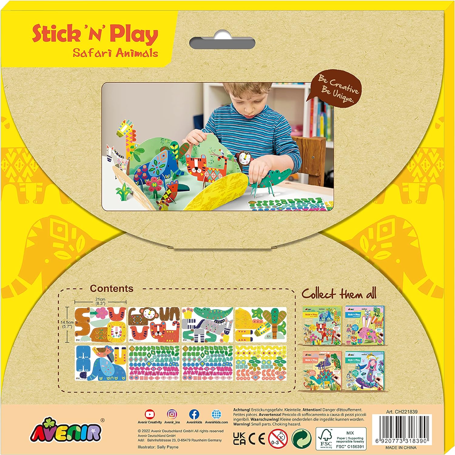 Avenir Stick 'N Play Series Kit - Safari Animals - Laadlee