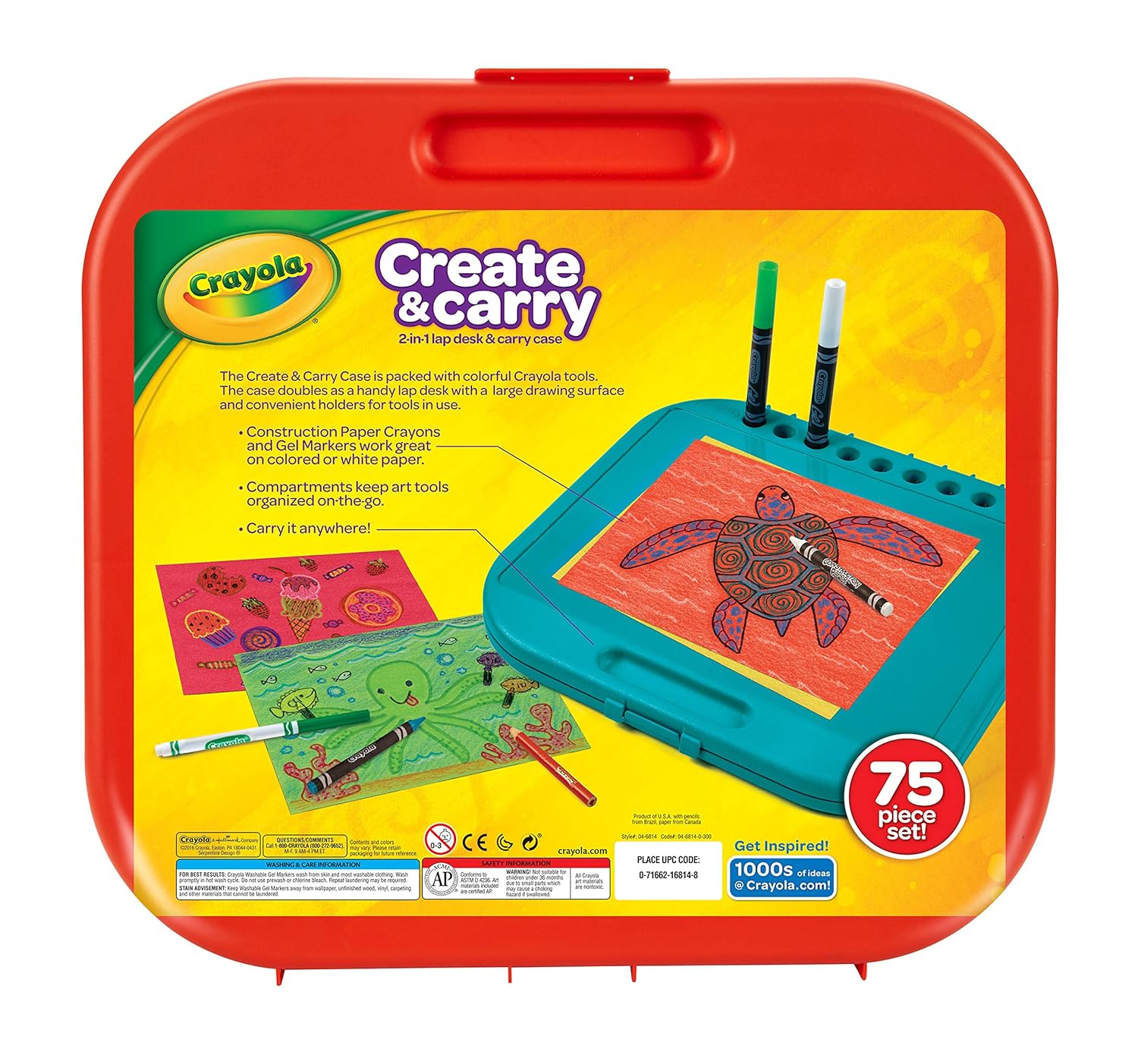 Crayola Create and Carry Case - Pack of 75 - Laadlee