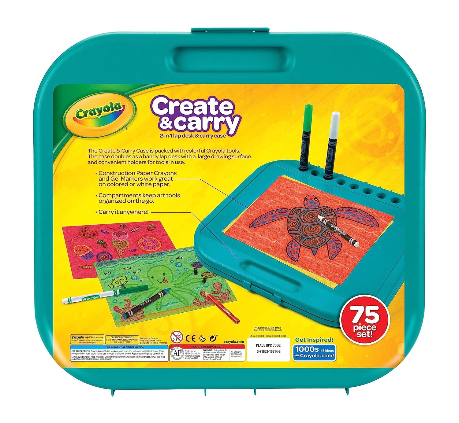 Crayola Create and Carry Case - Pack of 75 - Laadlee