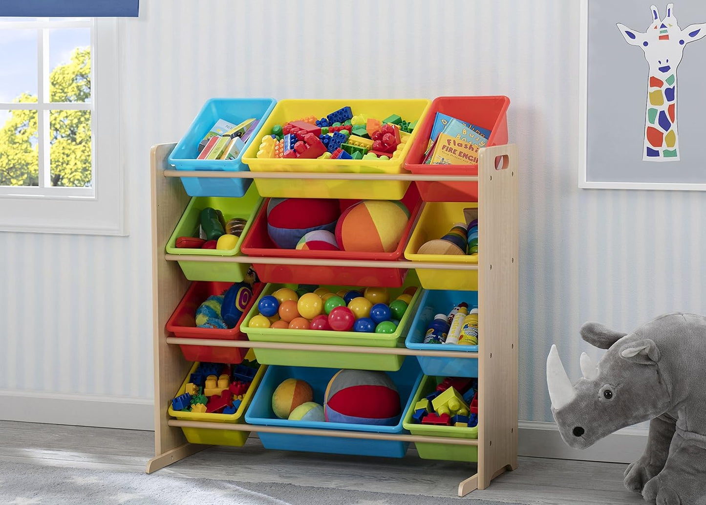 Delta Children Kids Toy Storage Organizer With 12 Plastic Bins