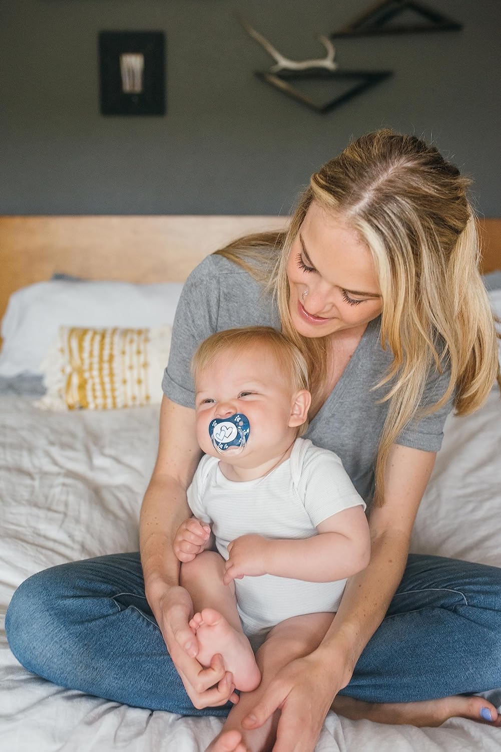 Dr. Brown's Prevent Stage 2 Glow In The Dark Butterfly Shield Pacifier Pack of 2 - Blue - Laadlee